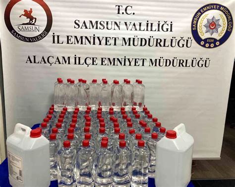 Samsun'da 860 litre etil alkol ele geçirildi - Son Dakika Haberleri